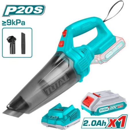 Aspiradora de mano TOTAL 20V con bateria y cargador