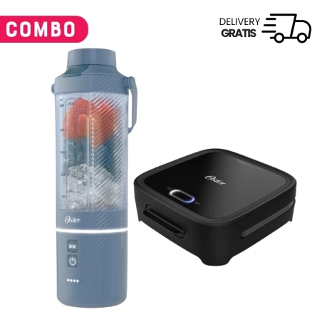 Combo Oster Licuadora Portátil GoMax + Sandwichera Plato Hondo