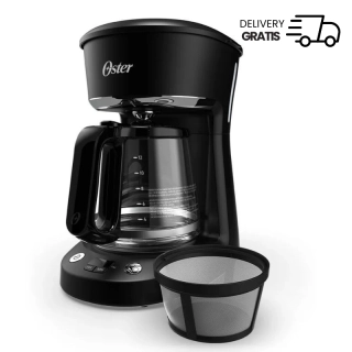 Cafetera Oster 12 tazas programable Negra