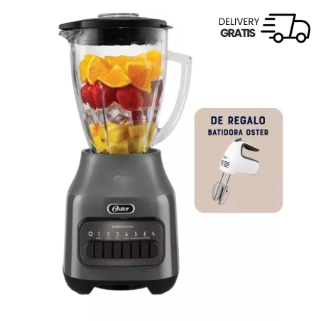 Licuadora Oster® Con Vaso De Vidrio 1.5L 6 Velocidades + Pulso