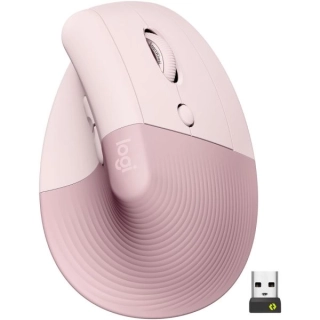 Mouse Logitech Lift Vertical - Ergonómico, Inalámbrico - Rosa
