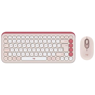 Teclado + Mouse Logitech Pop Icon Wireless - Rosa