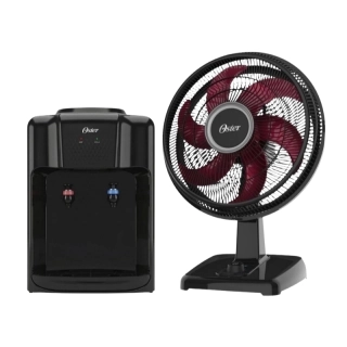 Combo Oster Bebedero de mesa Frío/Caliente + Ventilador 2 en 1 Power Fresh
