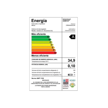 Heladera de 386L. 2P. Evox. Frio Seco. Al mejor precio en el Paraguay