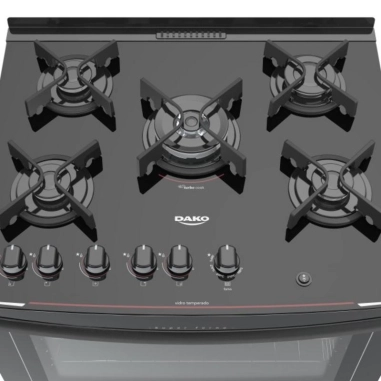 Cocina a gas Dako Supreme Glass 5 Hornallas 1 Horno