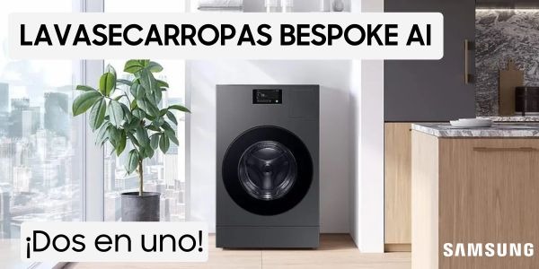 ¡Dos en uno! Lavarropas y secarropas Bespoke AI